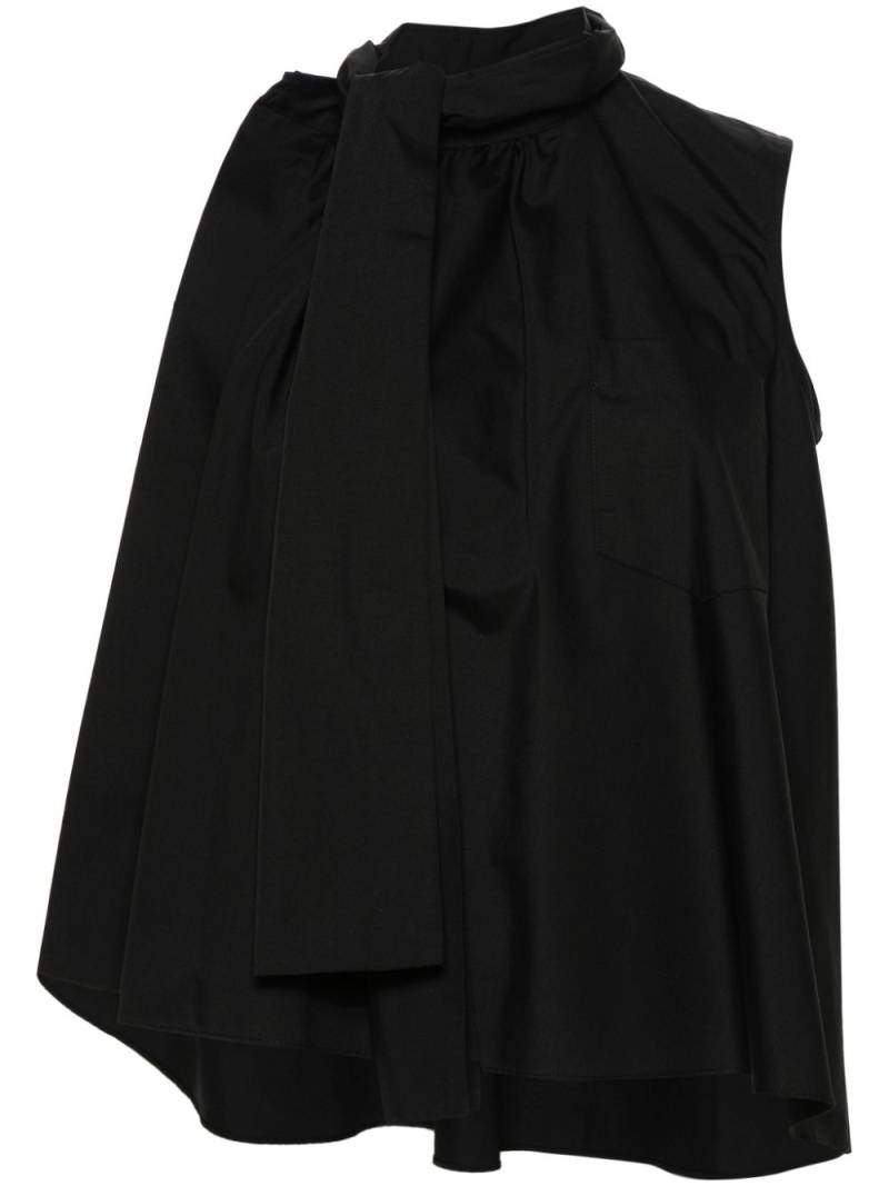 sacai sleeveless poplin blouse - Black von sacai