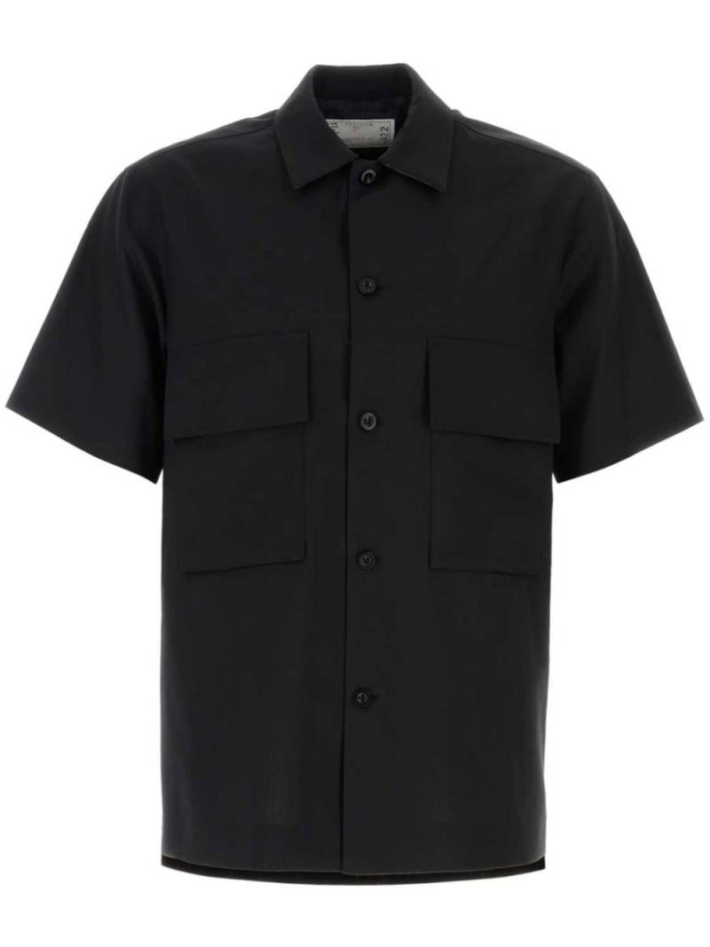 sacai spread-collar shirt - Black von sacai