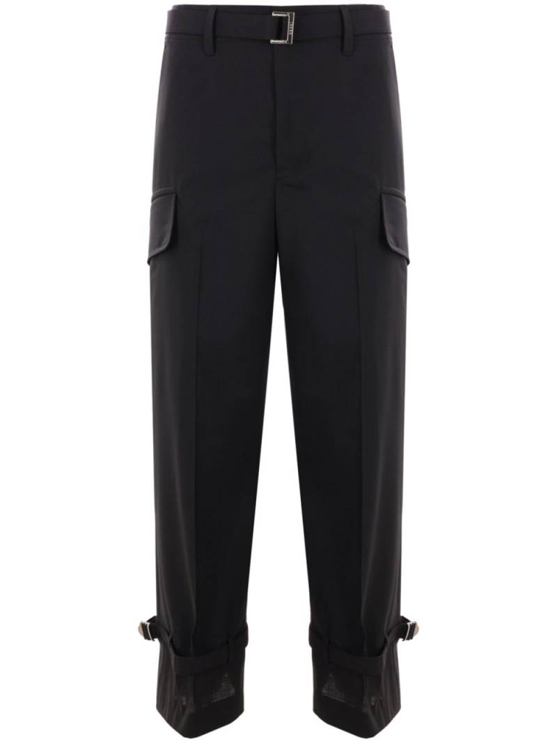 sacai straight-leg cargo trousers - Black von sacai