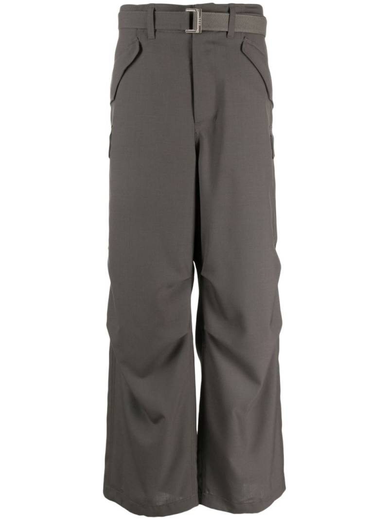 sacai straight-leg cargo trousers - Green von sacai