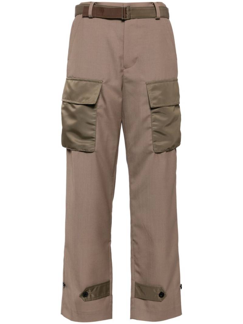 sacai straight-leg trousers - Neutrals von sacai