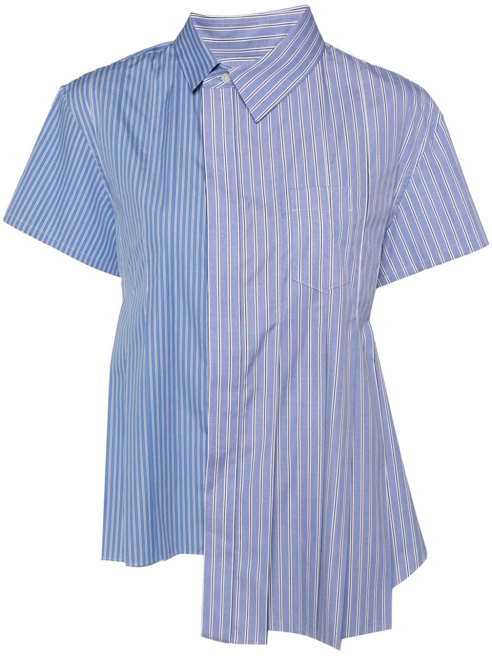 sacai striped cotton shirt - Blue von sacai