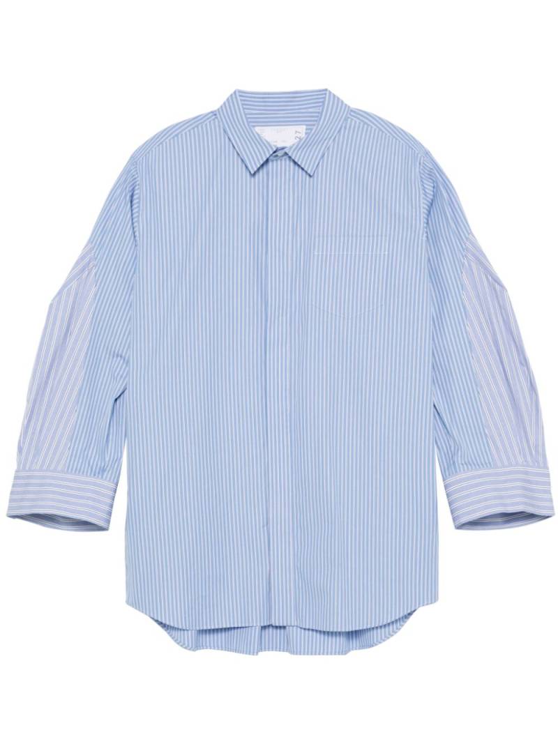 sacai striped shirt - Blue von sacai