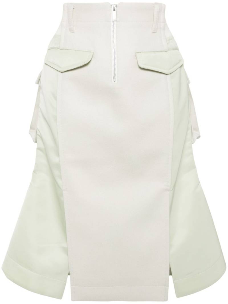 sacai zip-fastening patch-design skirt - Grey von sacai