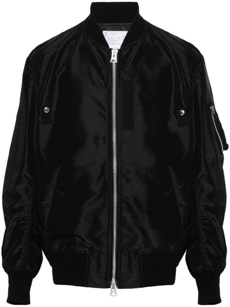 sacai zip-up bomber jacket - Black von sacai