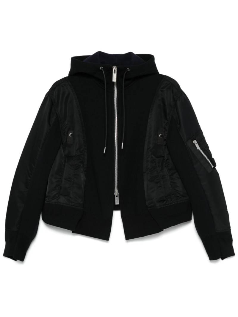 sacai zip-up hoodie - Black von sacai