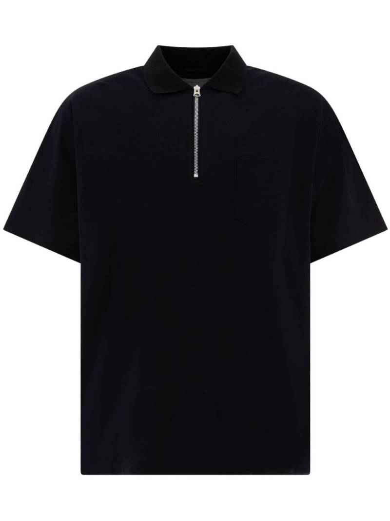 sacai zip-up polo shirt - Blue von sacai