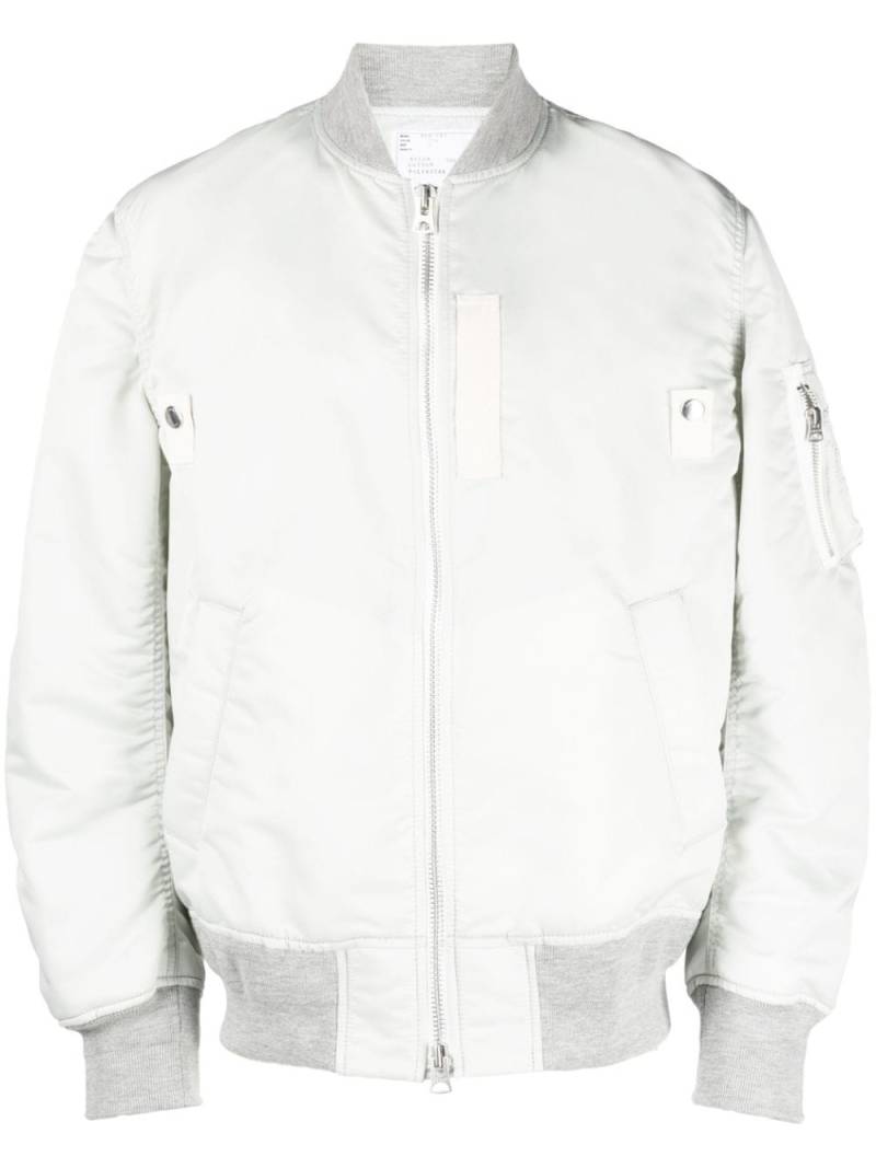 sacai zip-up puffer bomber jacket - Grey von sacai