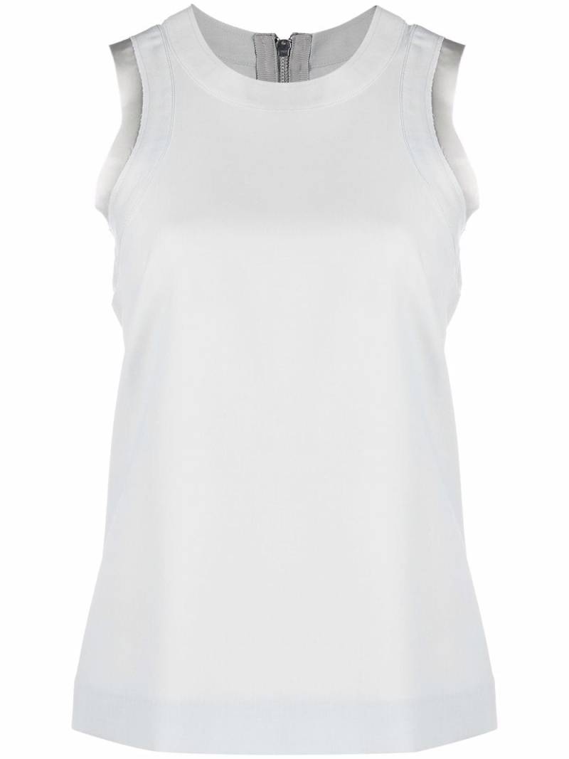 sacai zipped-back round-neck tank top - Grey von sacai