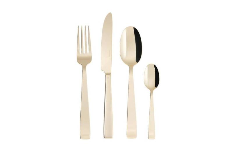 sambonet Besteck-Set »Flat PVD 24-teilig, Champagner«, (24 tlg.) von sambonet