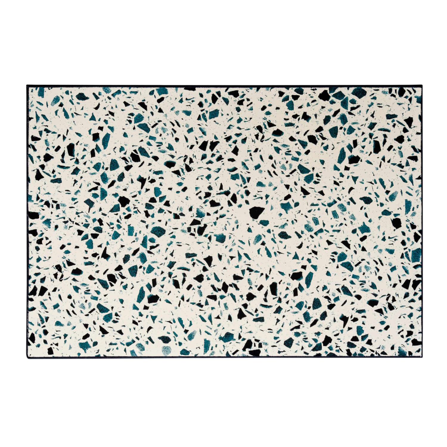 Terrazzo Teppich, Grösse l. 220 x b. 150 cm, Farbe blue von Sula