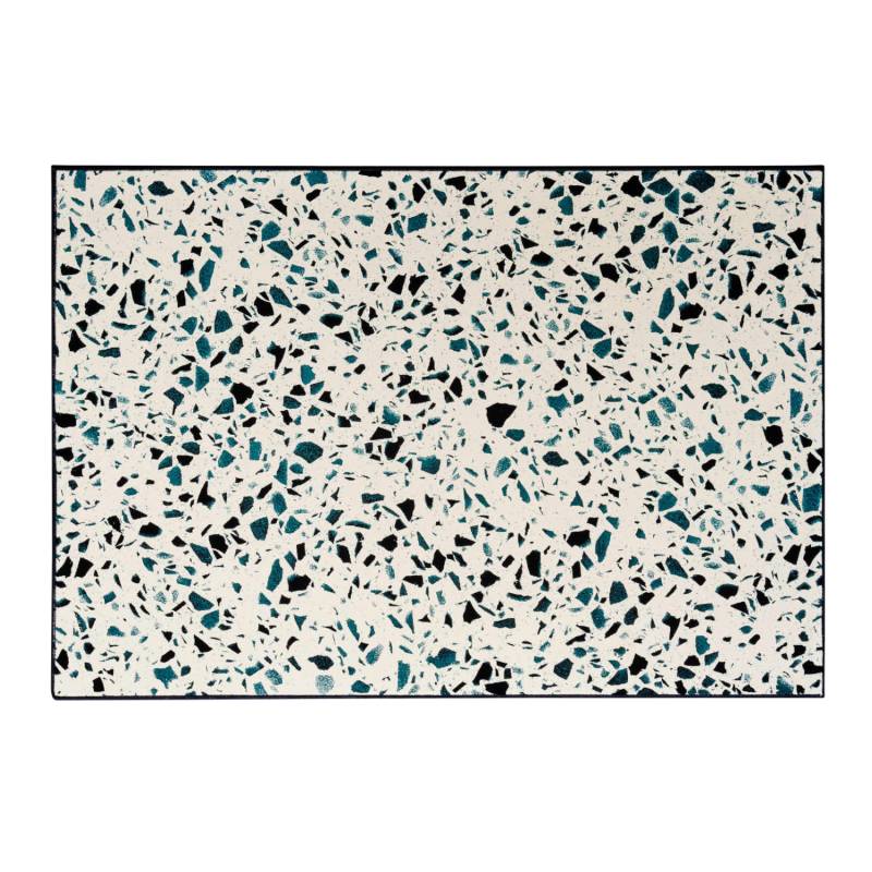 Terrazzo Teppich, Grösse ø 100 cm, Farbe blue von Sula