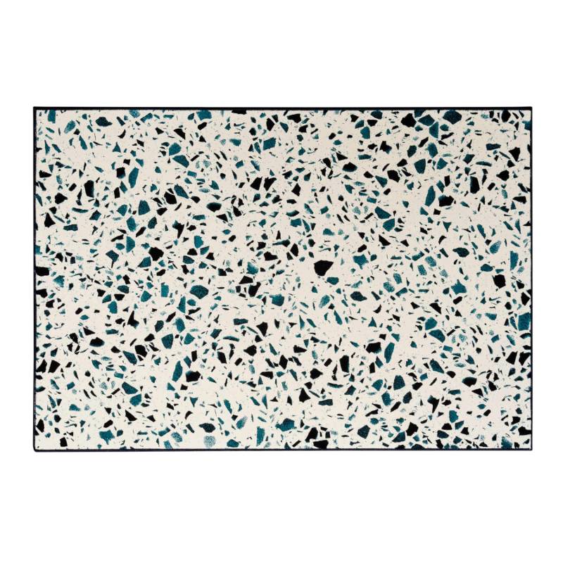 Terrazzo Teppich, Grösse ø 150 cm, Farbe blue von Sula