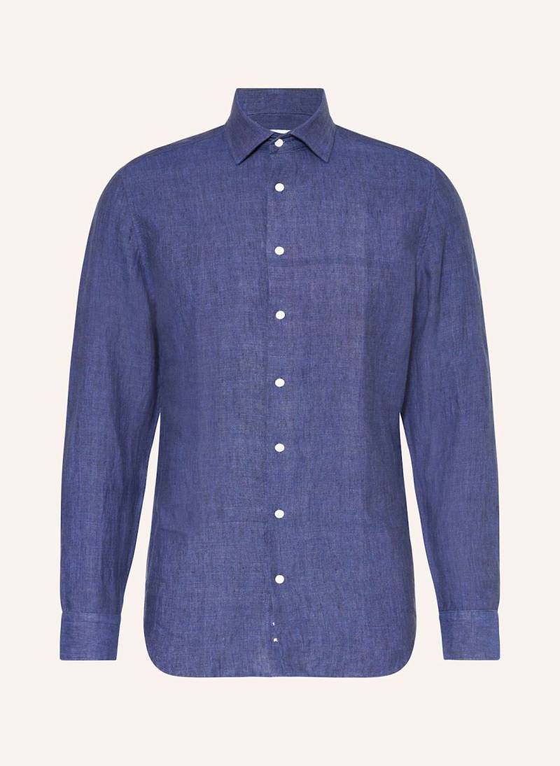 Seidensticker Leinenhemd Slim Fit blau von seidensticker