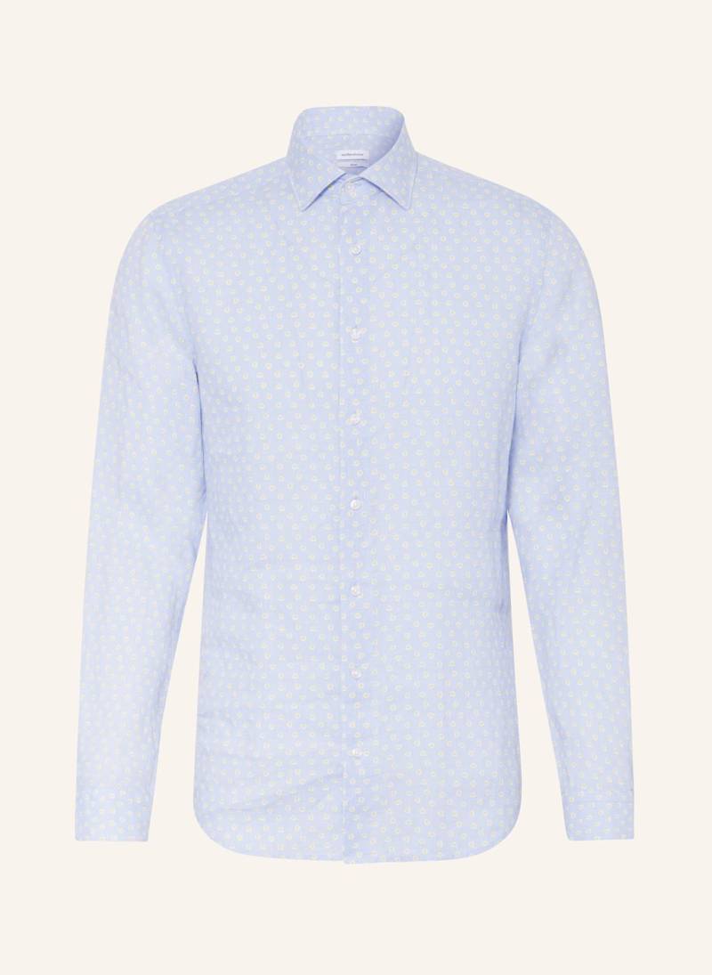 Seidensticker Leinenhemd Slim Fit blau von seidensticker