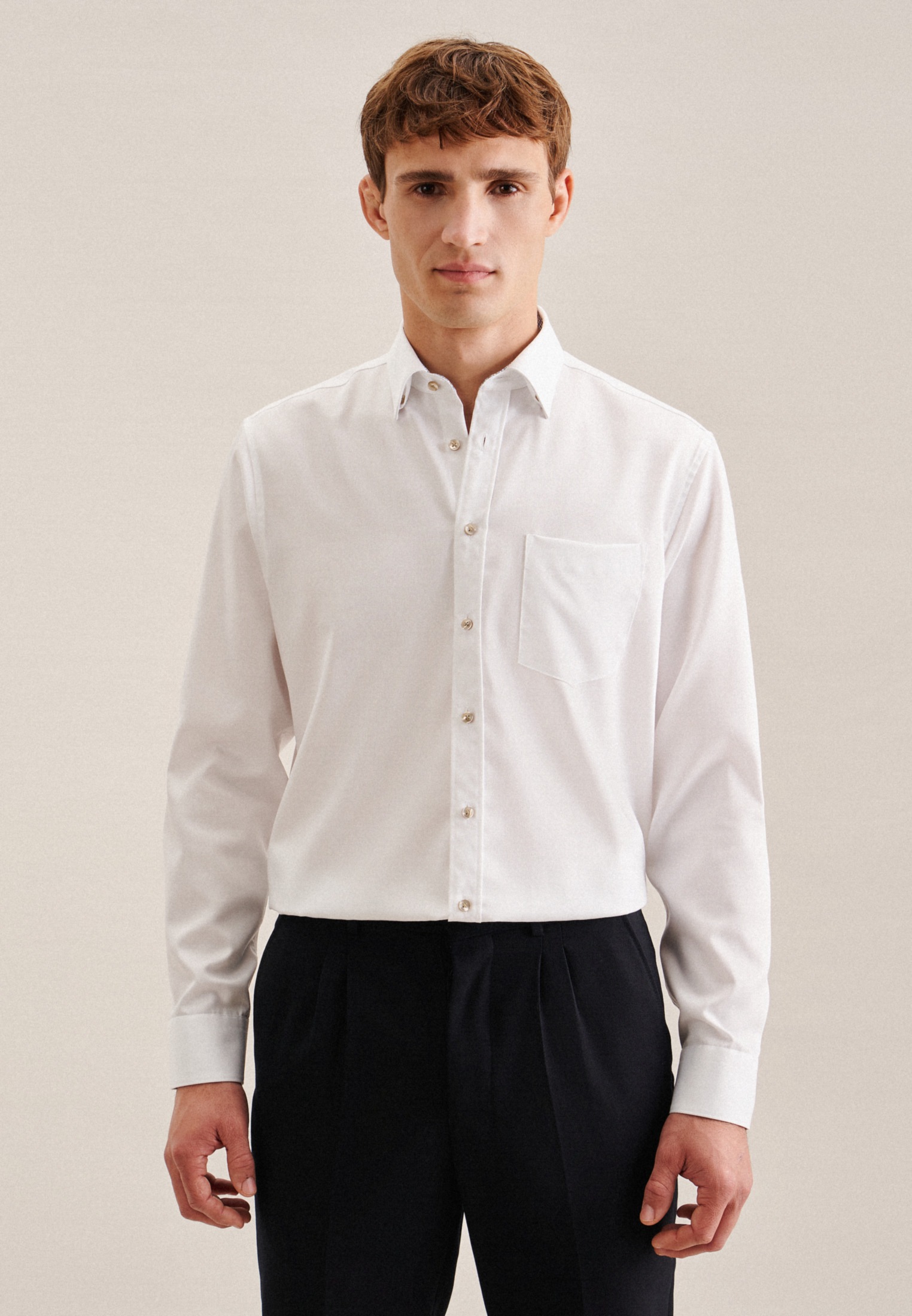 seidensticker Businesshemd »Regular«, Regular Langarm Covered-Button-Down-Kragen Uni seidensticker Businesshemd »Regular«, Regular Langarm Covered-Button-Down-Kragen Uni von seidensticker