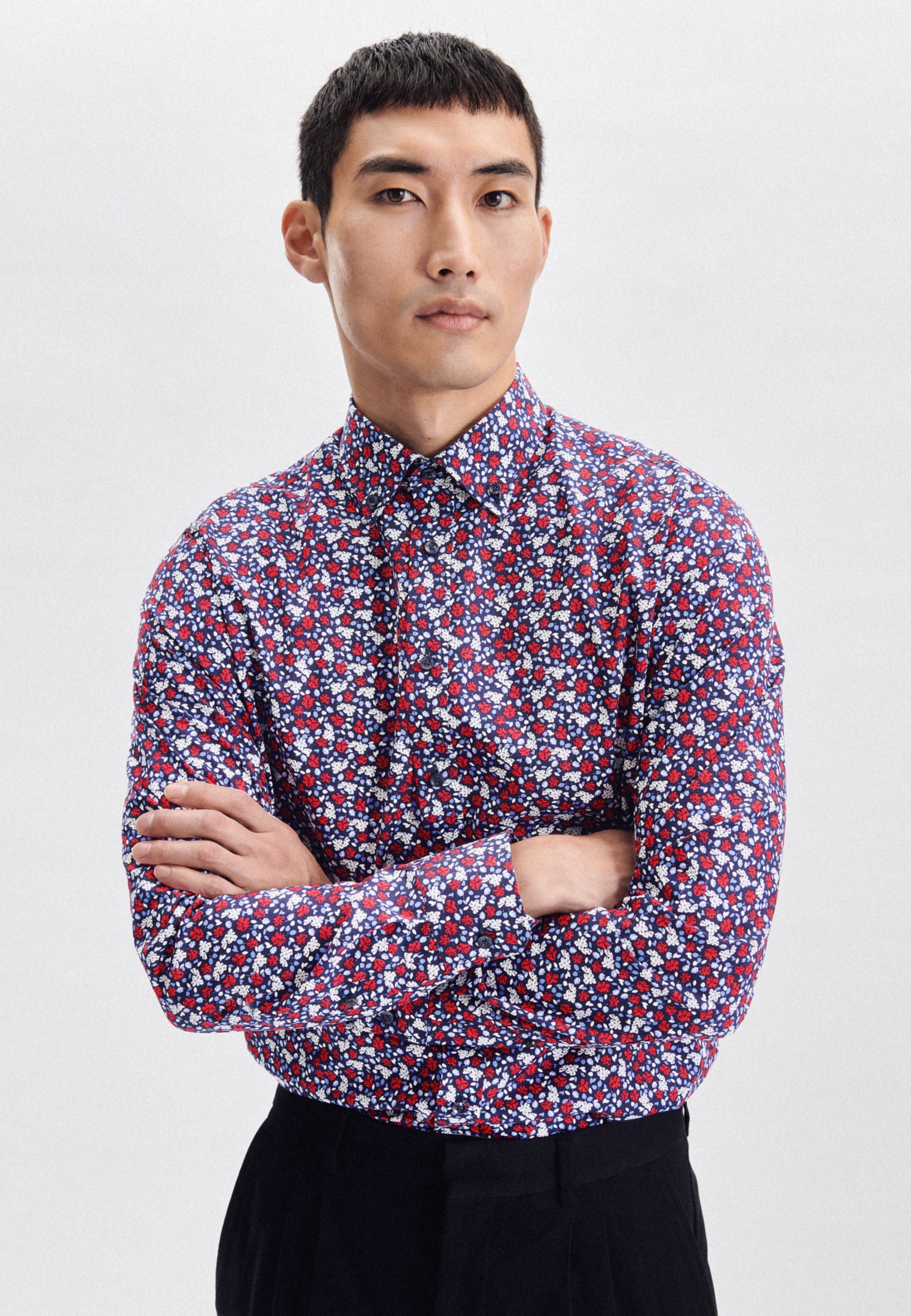 seidensticker Businesshemd »Shaped«, Shaped Langarm Button-Down-Kragen Druck seidensticker Businesshemd »Shaped«, Shaped Langarm Button-Down-Kragen Druck von seidensticker