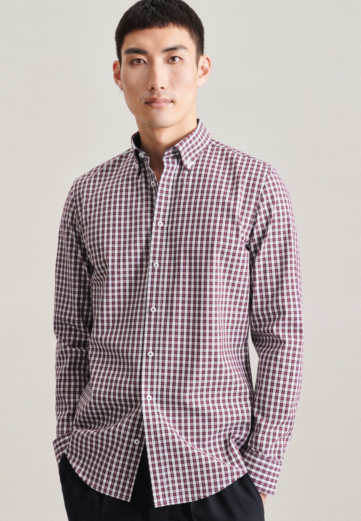 seidensticker Businesshemd »Shaped«, Shaped Langarm Button-Down-Kragen Karo seidensticker Businesshemd »Shaped«, Shaped Langarm Button-Down-Kragen Karo von seidensticker