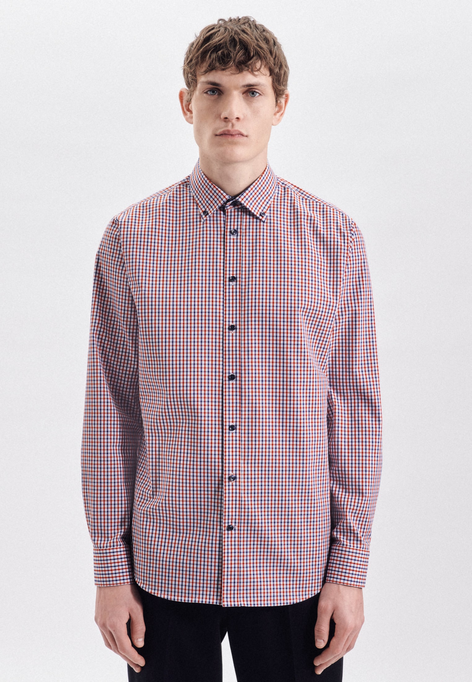 seidensticker Businesshemd »Shaped«, Shaped Langarm Button-Down-Kragen Karo seidensticker Businesshemd »Shaped«, Shaped Langarm Button-Down-Kragen Karo von seidensticker