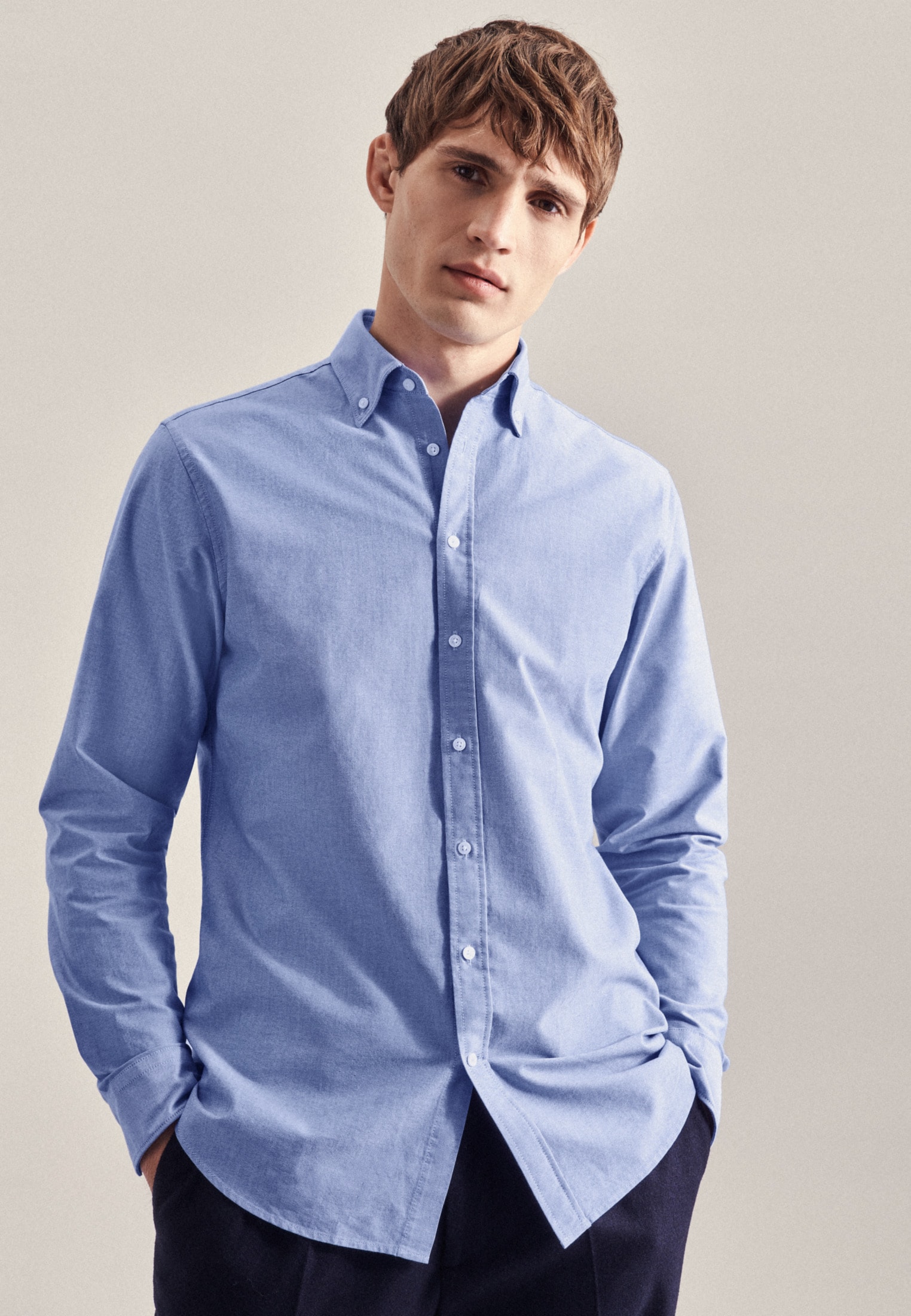 seidensticker Businesshemd »Shaped«, Shaped Langarm Button-Down-Kragen Uni seidensticker Businesshemd »Shaped«, Shaped Langarm Button-Down-Kragen Uni von seidensticker