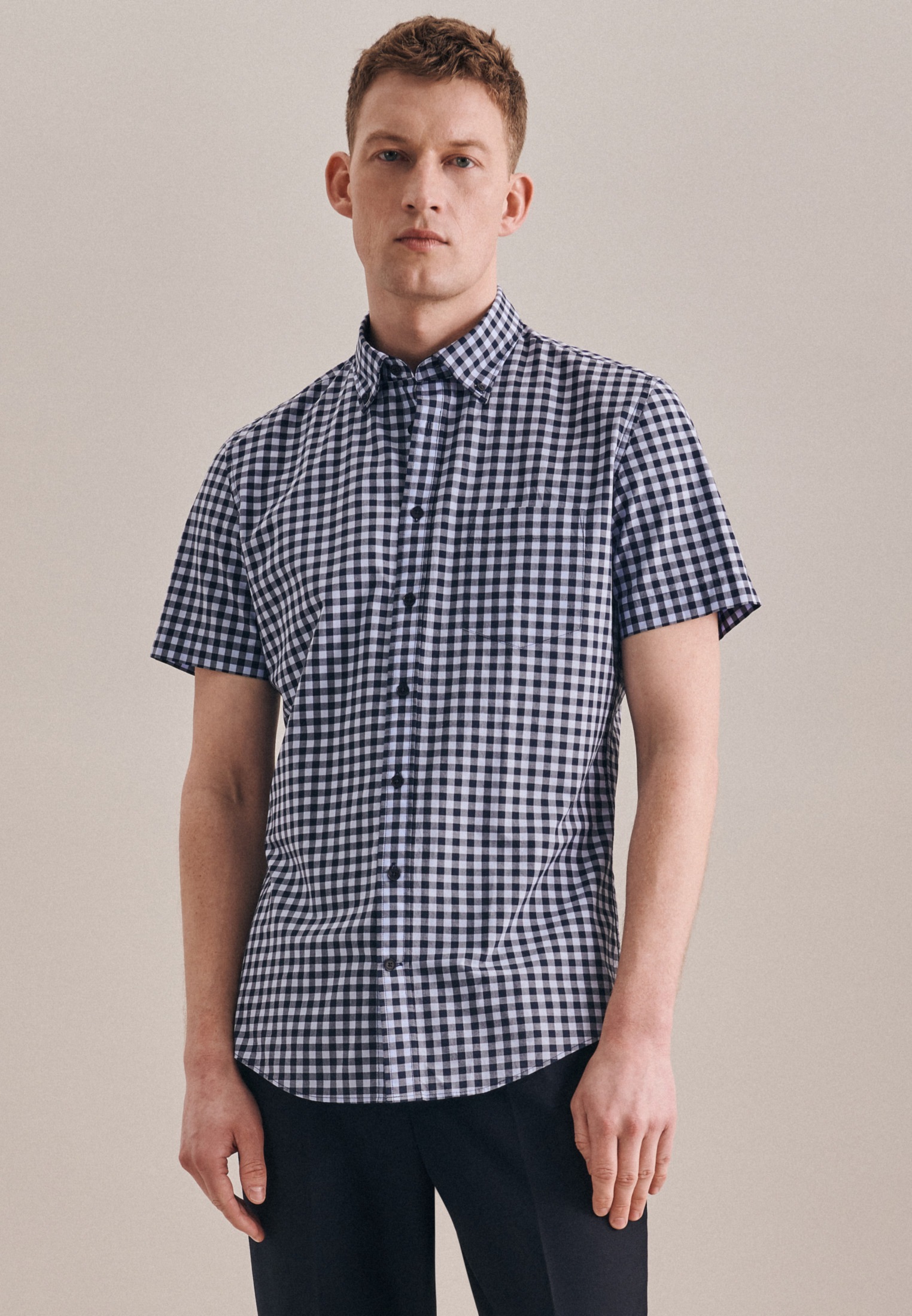 seidensticker Businesshemd »Slim«, Slim Kurzarm Button-Down-Kragen Karo seidensticker Businesshemd »Slim«, Slim Kurzarm Button-Down-Kragen Karo von seidensticker
