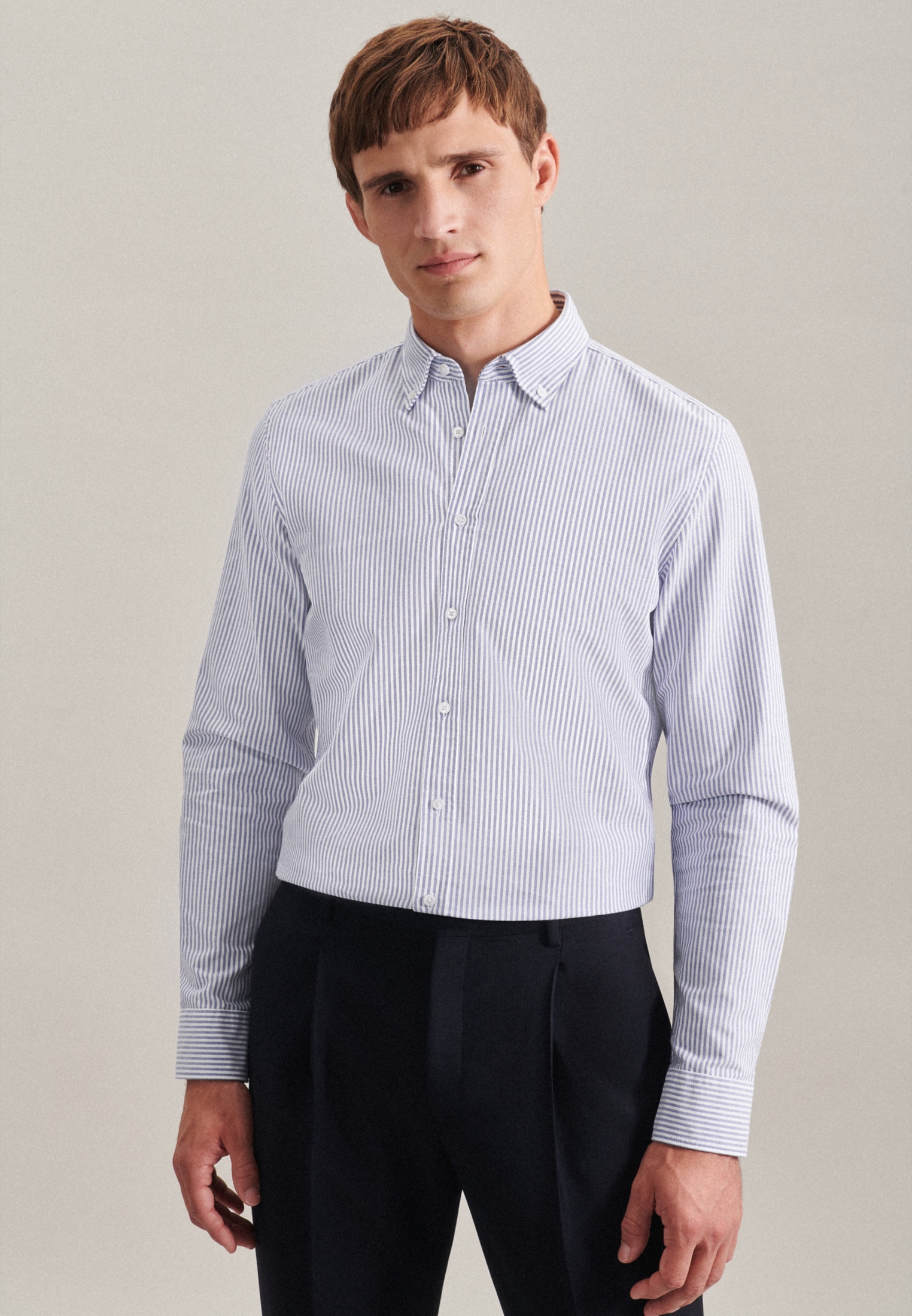 seidensticker Businesshemd »Slim«, Slim Langarm Button-Down-Kragen Streifen seidensticker Businesshemd »Slim«, Slim Langarm Button-Down-Kragen Streifen von seidensticker