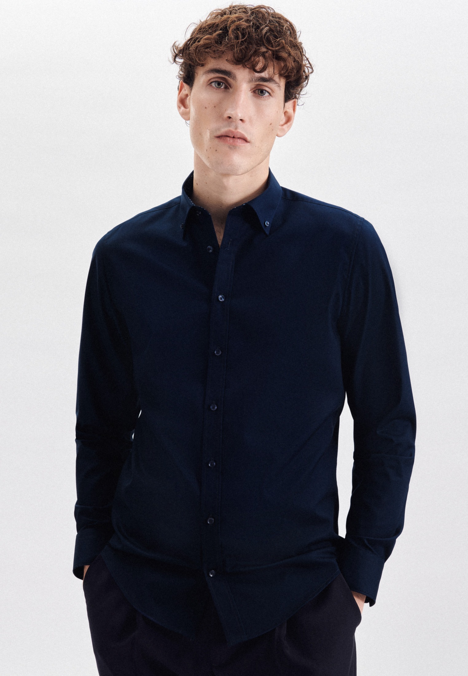 seidensticker Businesshemd »Slim«, Slim Langarm Button-Down-Kragen Uni seidensticker Businesshemd »Slim«, Slim Langarm Button-Down-Kragen Uni von seidensticker