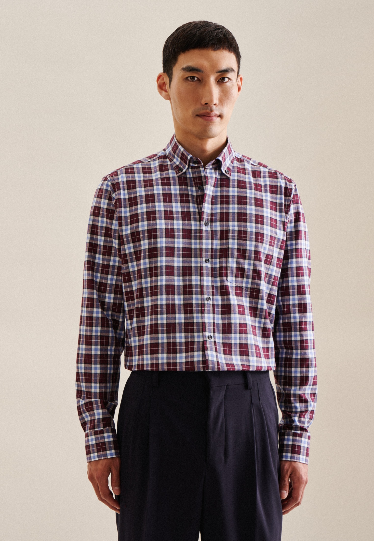 seidensticker Flanellhemd »Regular«, Regular Langarm Button-Down-Kragen Karo seidensticker Flanellhemd »Regular«, Regular Langarm Button-Down-Kragen Karo von seidensticker
