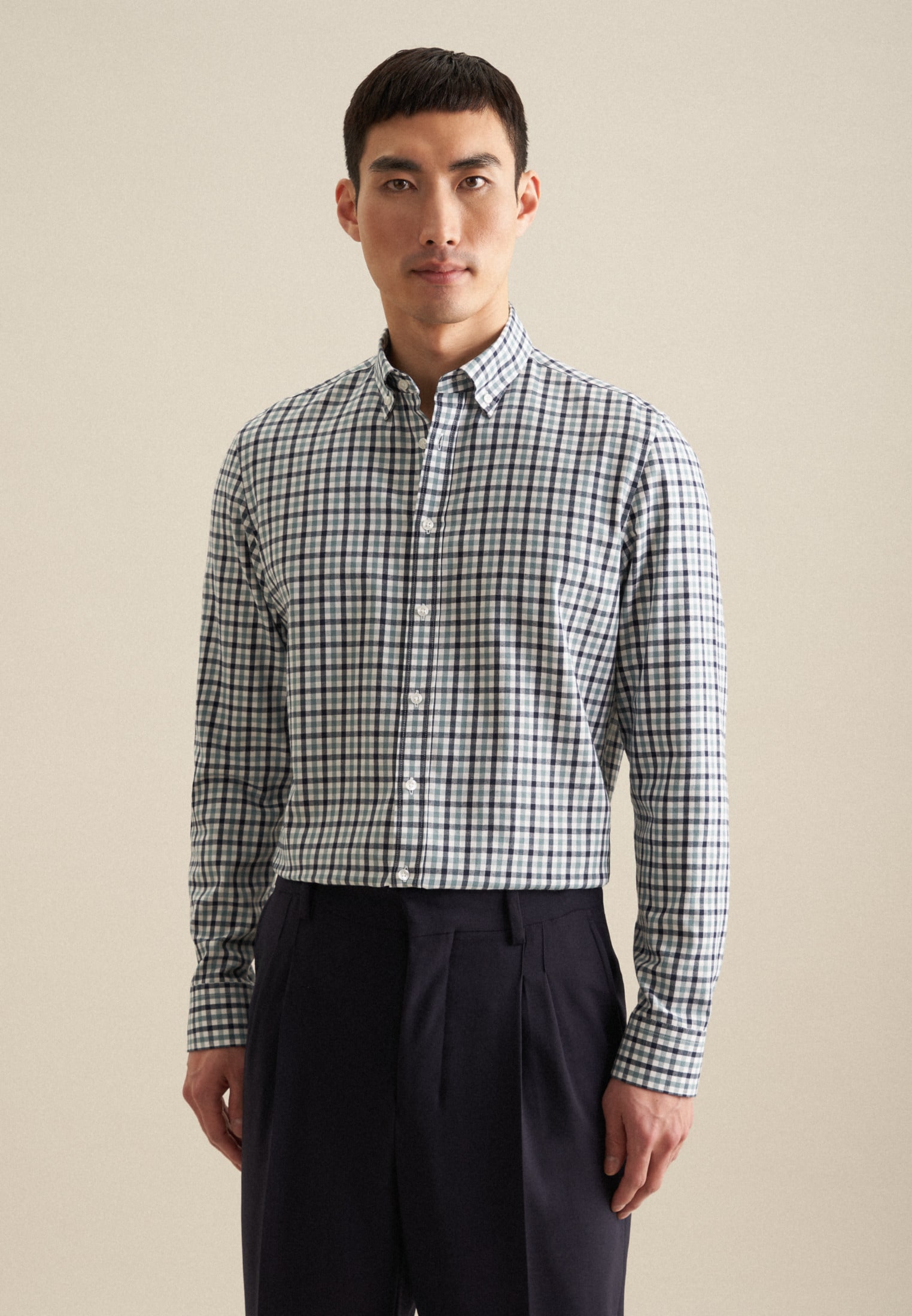 seidensticker Flanellhemd »Shaped«, Shaped Langarm Button-Down-Kragen Karo seidensticker Flanellhemd »Shaped«, Shaped Langarm Button-Down-Kragen Karo von seidensticker