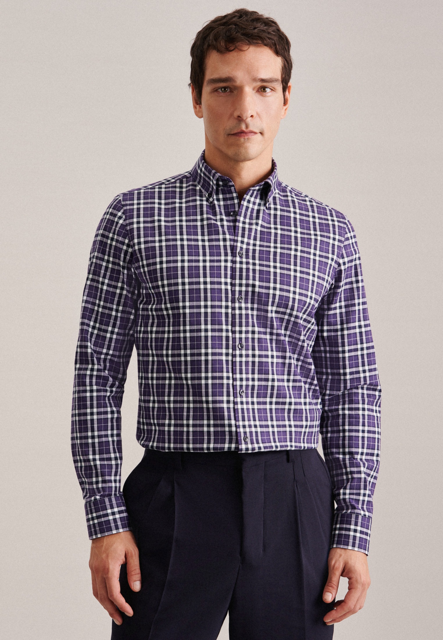 seidensticker Flanellhemd »Slim«, Slim Langarm Button-Down-Kragen Karo seidensticker Flanellhemd »Slim«, Slim Langarm Button-Down-Kragen Karo von seidensticker