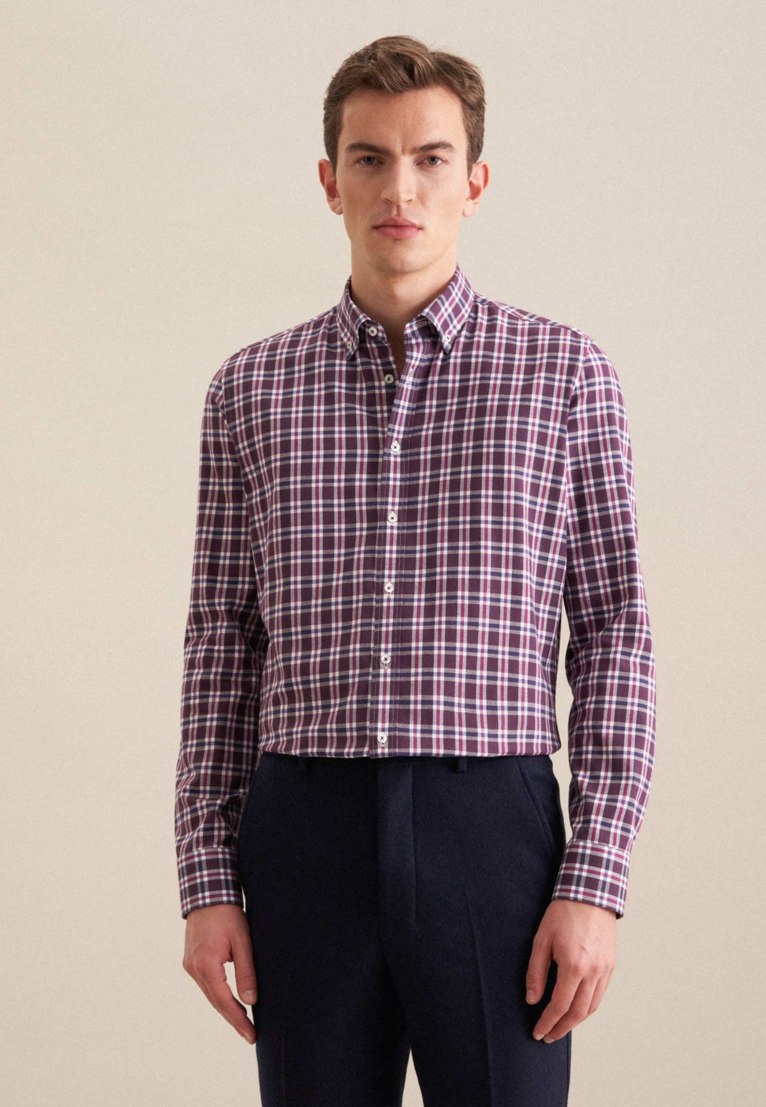 seidensticker Flanellhemd »Slim«, Slim Langarm Button-Down-Kragen Karo seidensticker Flanellhemd »Slim«, Slim Langarm Button-Down-Kragen Karo von seidensticker