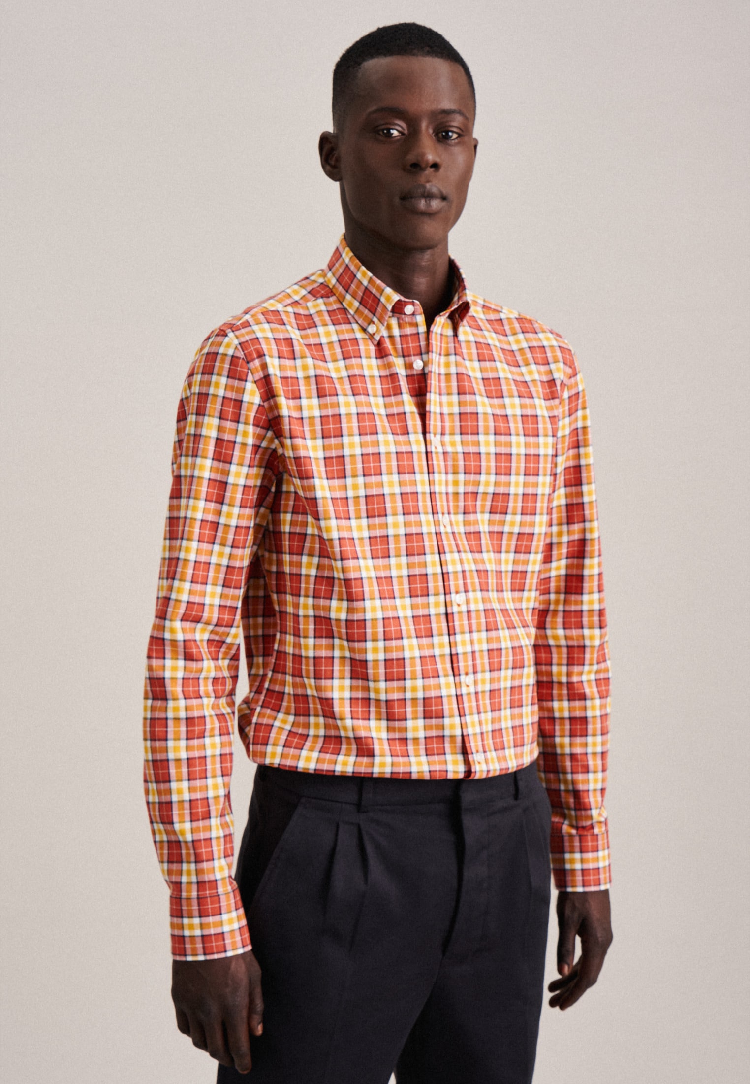 seidensticker Flanellhemd »Slim«, Slim Langarm Button-Down-Kragen Karo seidensticker Flanellhemd »Slim«, Slim Langarm Button-Down-Kragen Karo von seidensticker