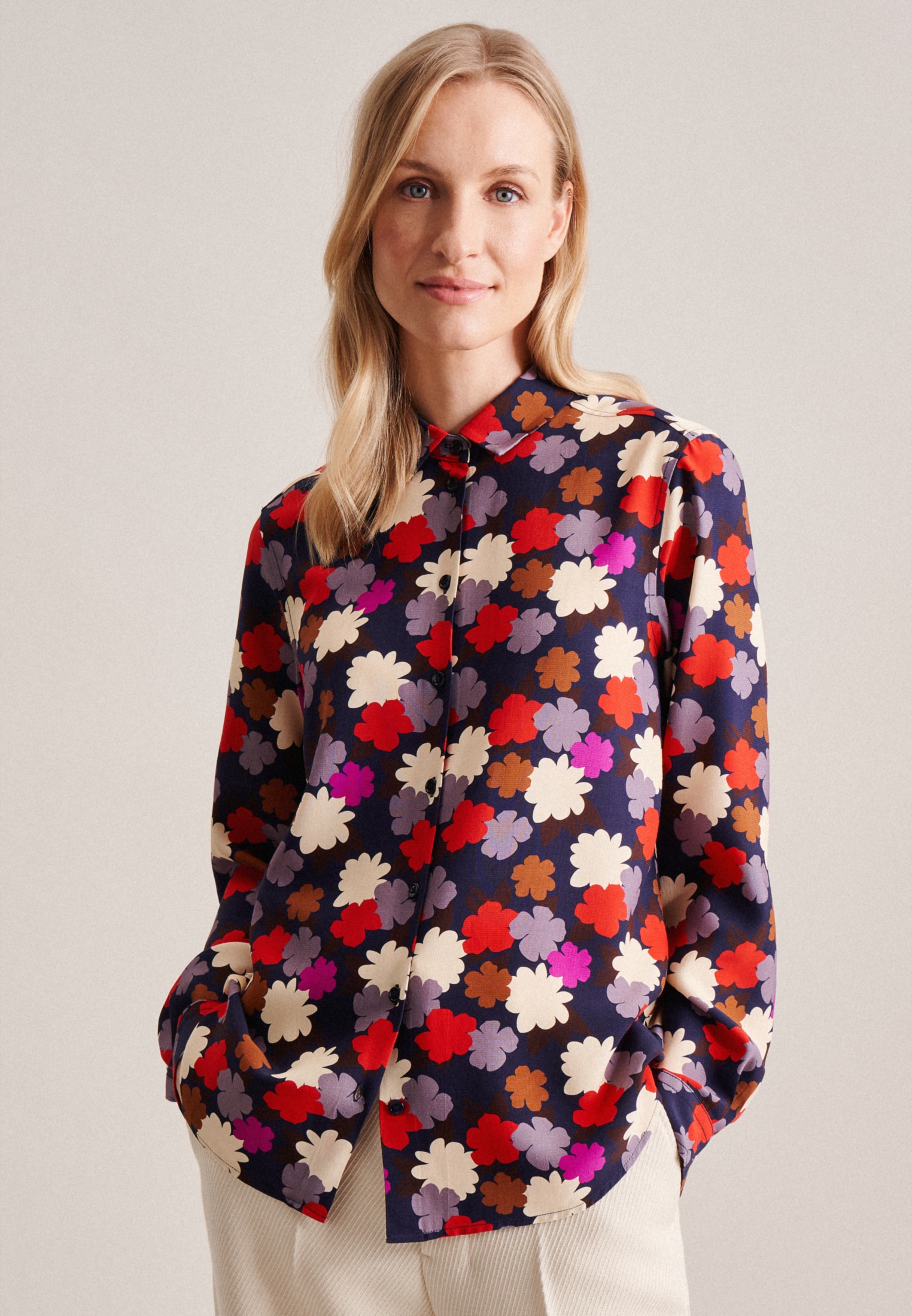 seidensticker Hemdbluse »Schwarze Rose«, Langarm Kragen Druck seidensticker Hemdbluse »Schwarze Rose«, Langarm Kragen Druck von seidensticker