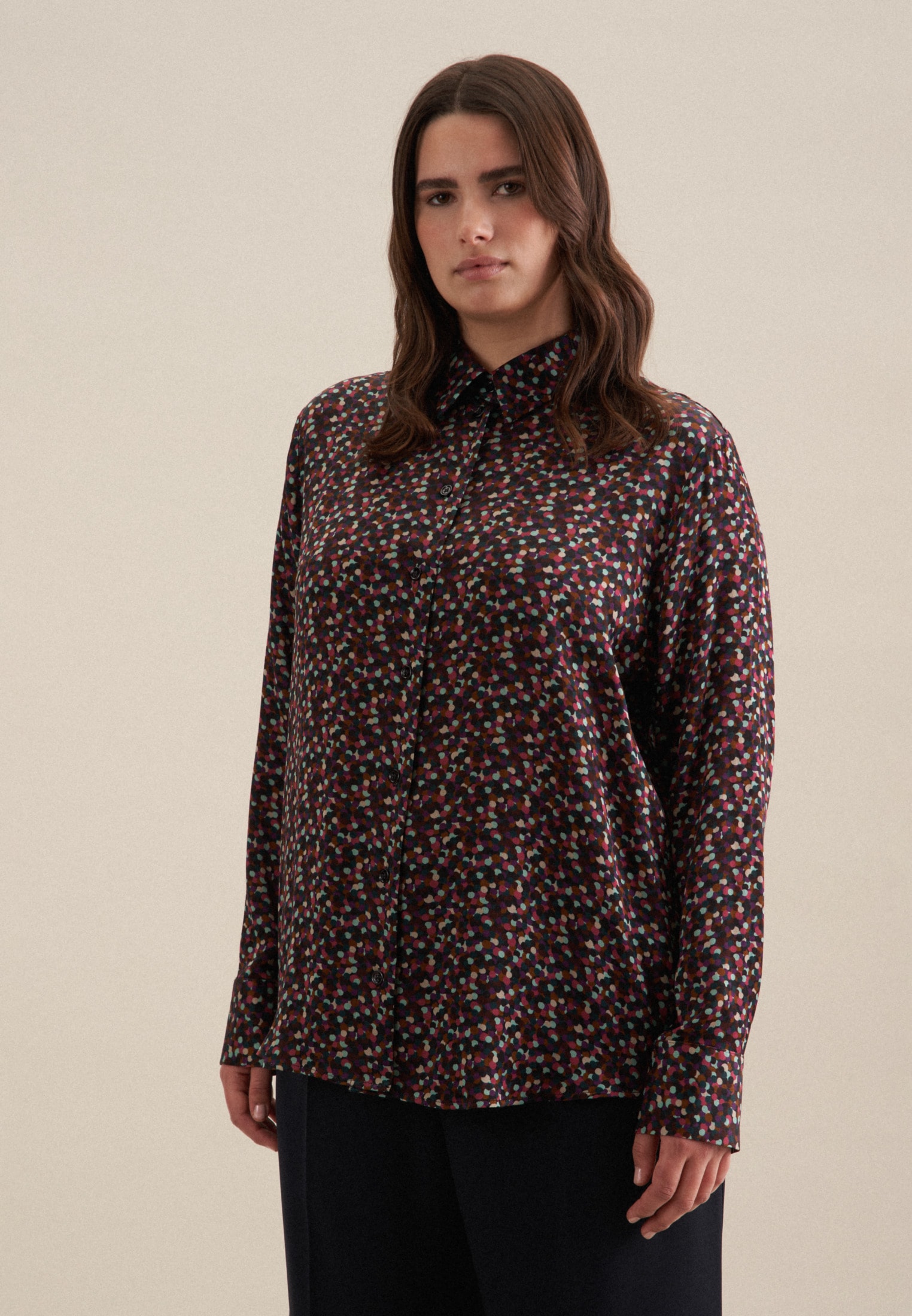 seidensticker Hemdbluse »Schwarze Rose«, Langarm Kragen Druck seidensticker Hemdbluse »Schwarze Rose«, Langarm Kragen Druck von seidensticker