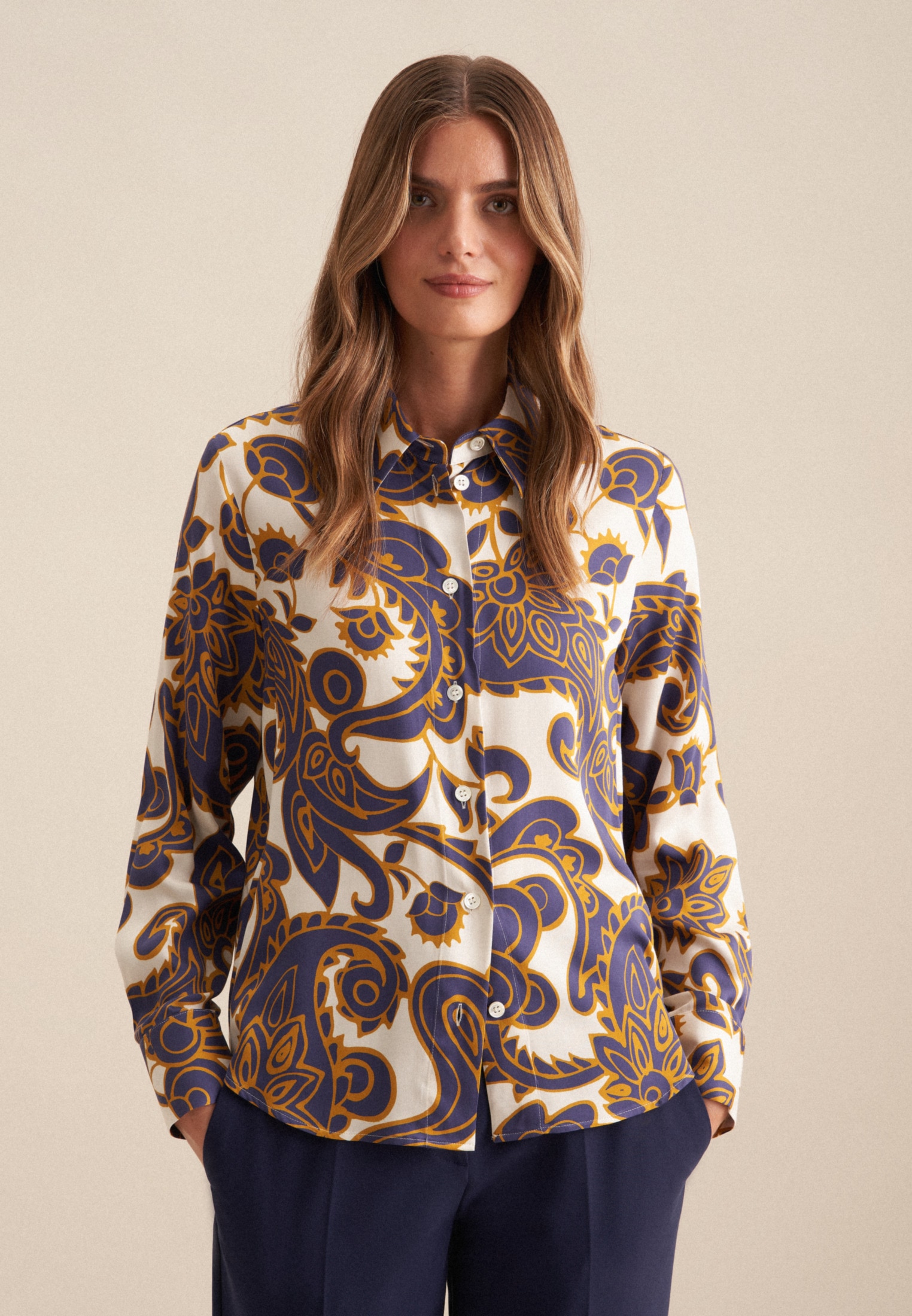 seidensticker Hemdbluse »Schwarze Rose«, Langarm Kragen Paisley seidensticker Hemdbluse »Schwarze Rose«, Langarm Kragen Paisley von seidensticker