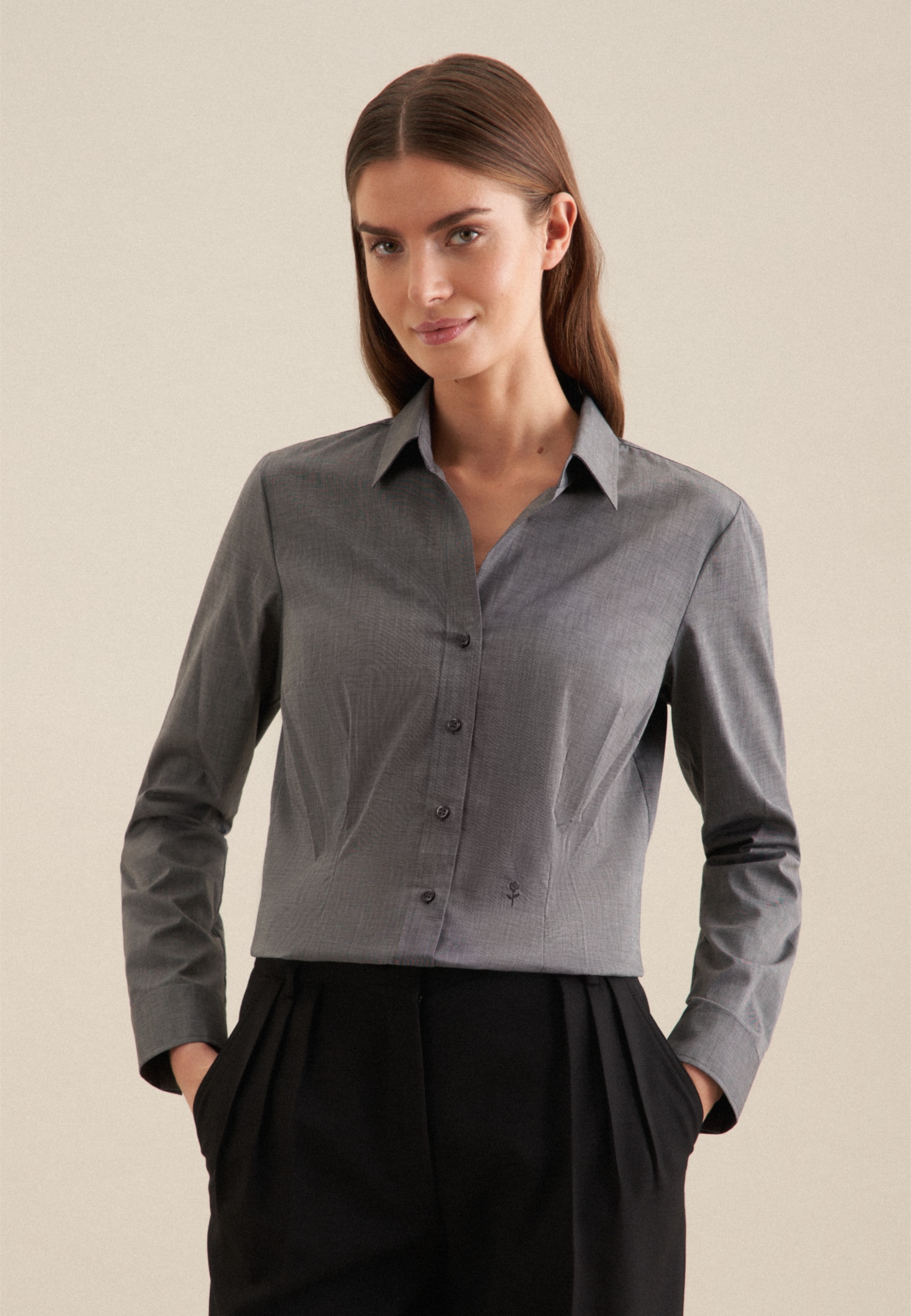 seidensticker Hemdbluse »Schwarze Rose«, Langarm Kragen Uni seidensticker Hemdbluse »Schwarze Rose«, Langarm Kragen Uni von seidensticker