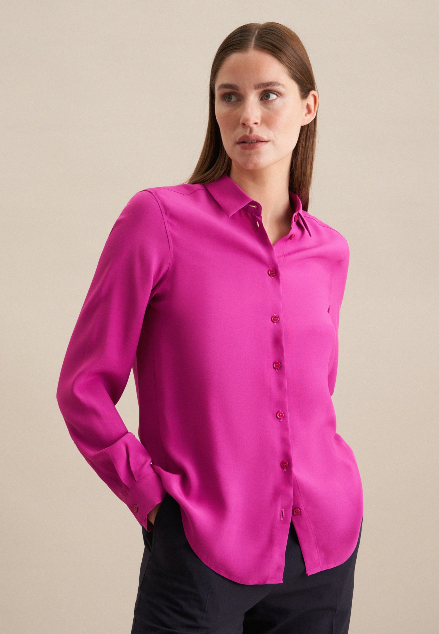 seidensticker Hemdbluse »Schwarze Rose«, Langarm Kragen Uni seidensticker Hemdbluse »Schwarze Rose«, Langarm Kragen Uni von seidensticker