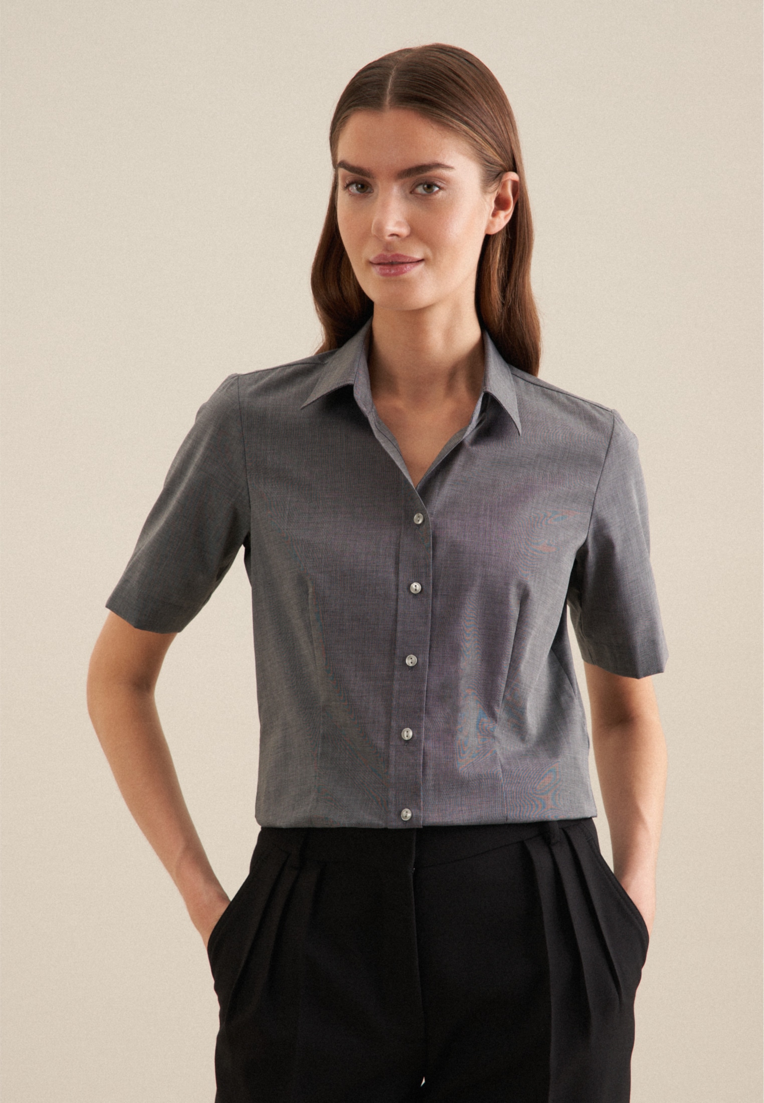 seidensticker Hemdbluse »Schwarze Rose«, Kurzarm Kragen Uni seidensticker Hemdbluse »Schwarze Rose«, Kurzarm Kragen Uni von seidensticker