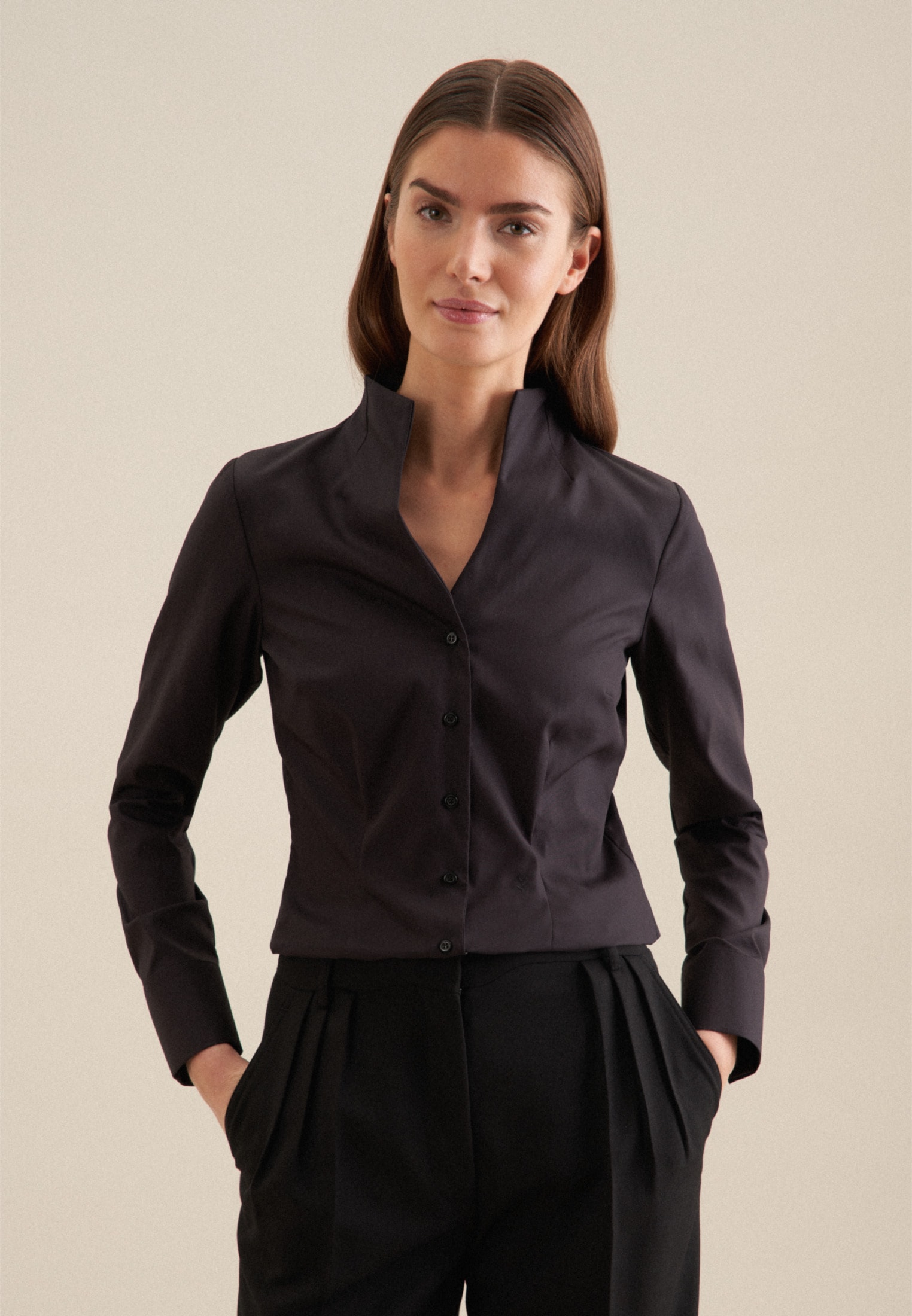 seidensticker Klassische Bluse »Schwarze Rose«, Langarm Kragen Uni seidensticker Klassische Bluse »Schwarze Rose«, Langarm Kragen Uni von seidensticker