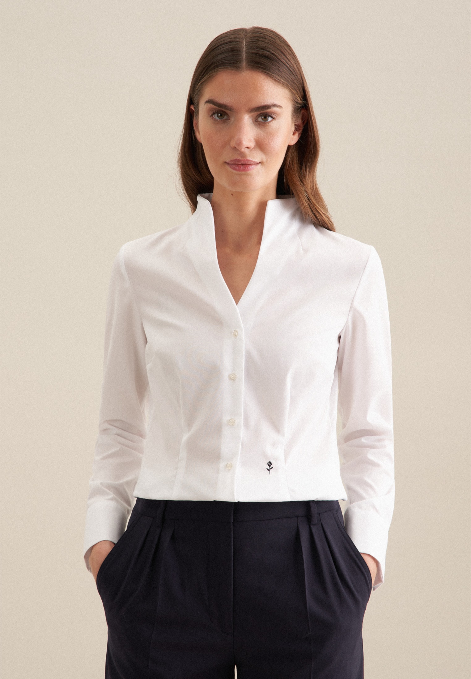 seidensticker Klassische Bluse »Schwarze Rose«, Langarm Kragen Uni seidensticker Klassische Bluse »Schwarze Rose«, Langarm Kragen Uni von seidensticker