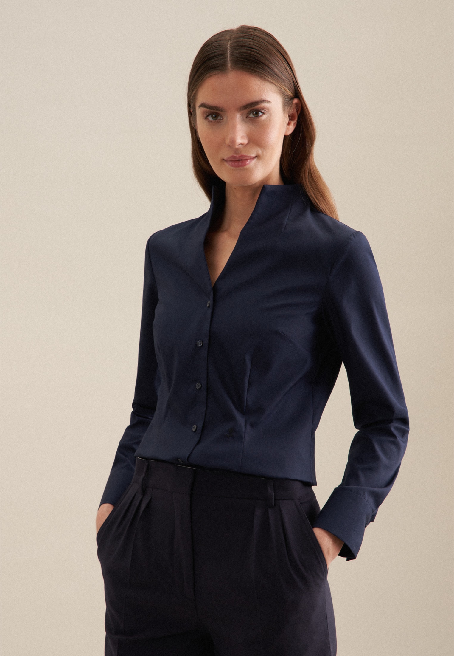 seidensticker Klassische Bluse »Schwarze Rose«, Langarm Kragen Uni seidensticker Klassische Bluse »Schwarze Rose«, Langarm Kragen Uni von seidensticker