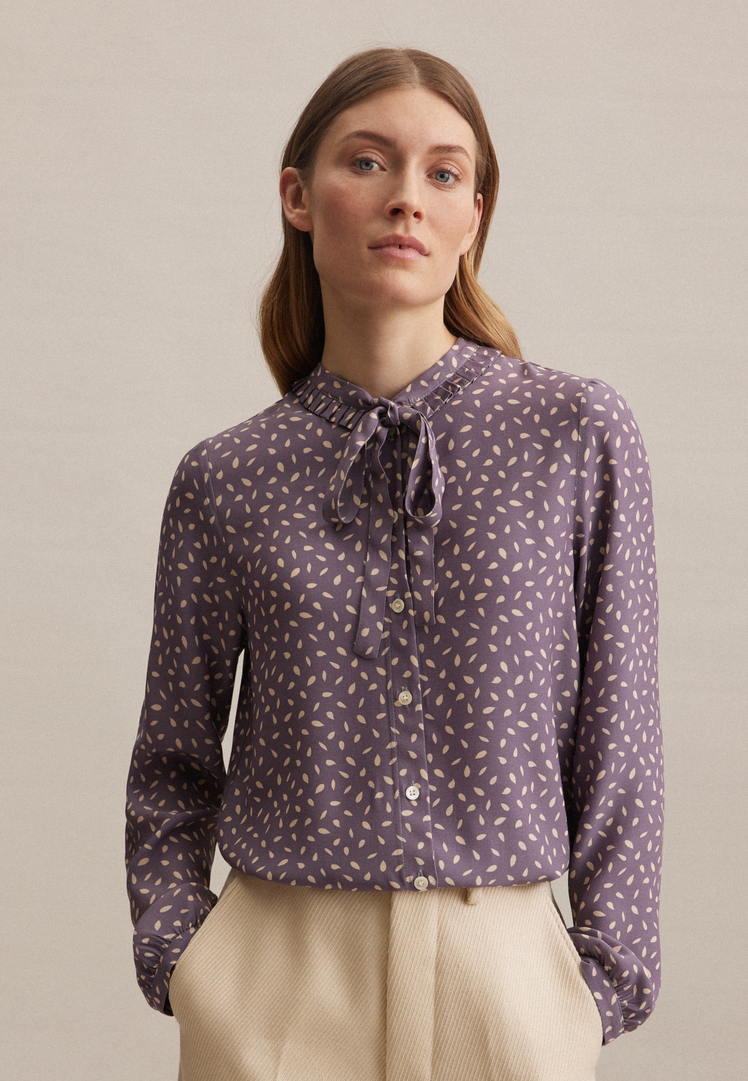 seidensticker Klassische Bluse »Schwarze Rose«, Langarm Rundhals Druck seidensticker Klassische Bluse »Schwarze Rose«, Langarm Rundhals Druck von seidensticker