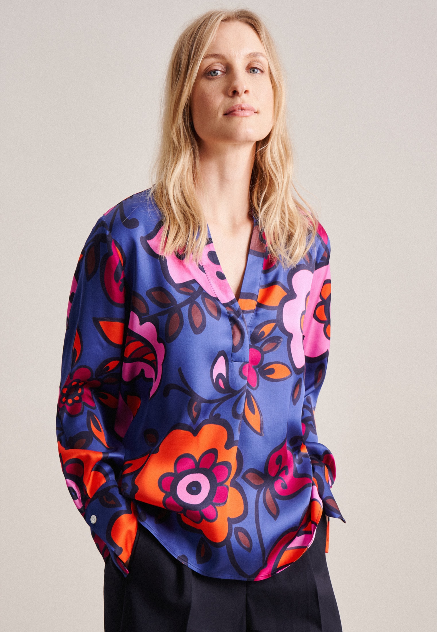 seidensticker Klassische Bluse »Schwarze Rose«, Tunika Druck seidensticker Klassische Bluse »Schwarze Rose«, Tunika Druck von seidensticker