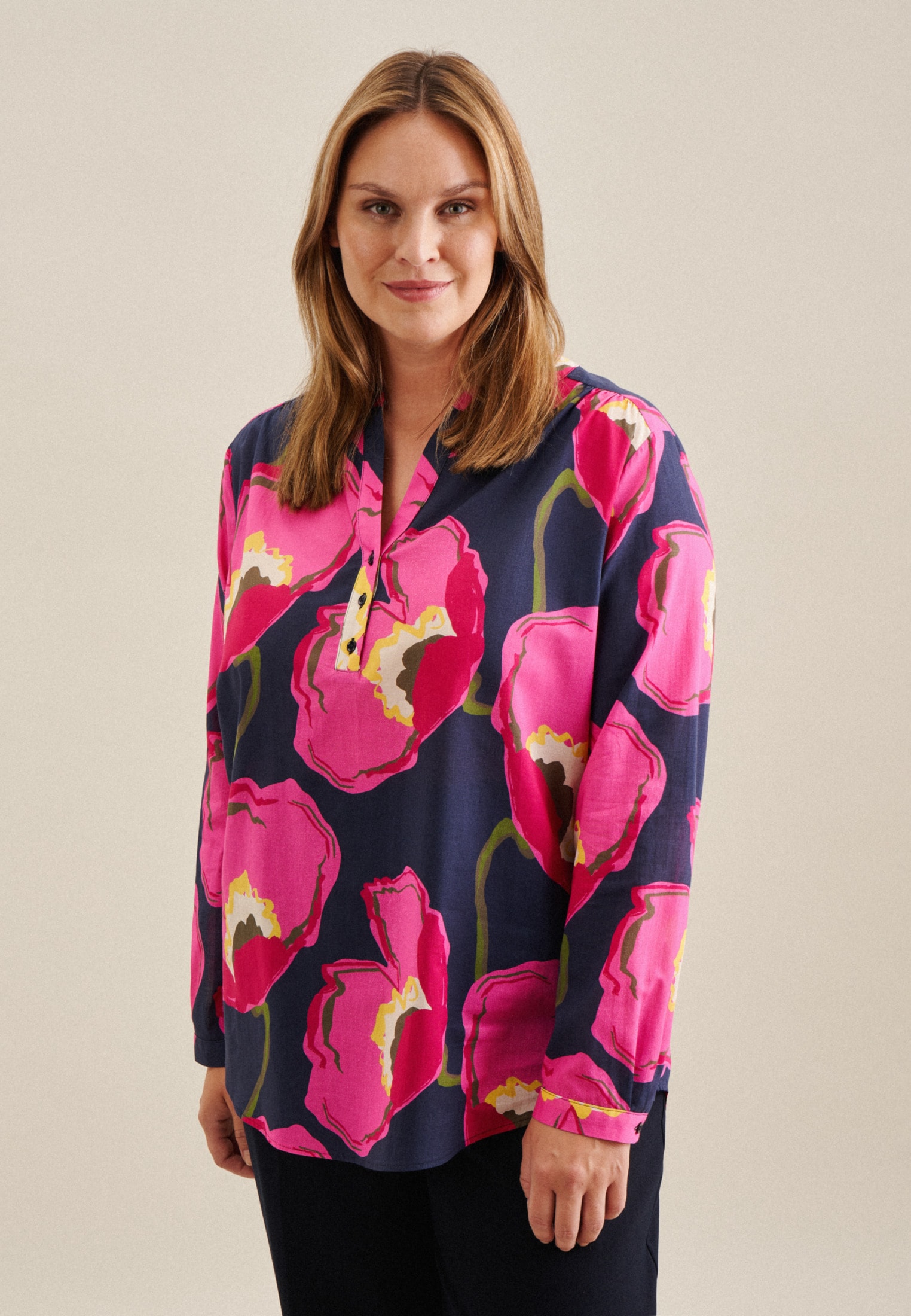 seidensticker Klassische Bluse »Schwarze Rose«, Tunika Floral seidensticker Klassische Bluse »Schwarze Rose«, Tunika Floral von seidensticker