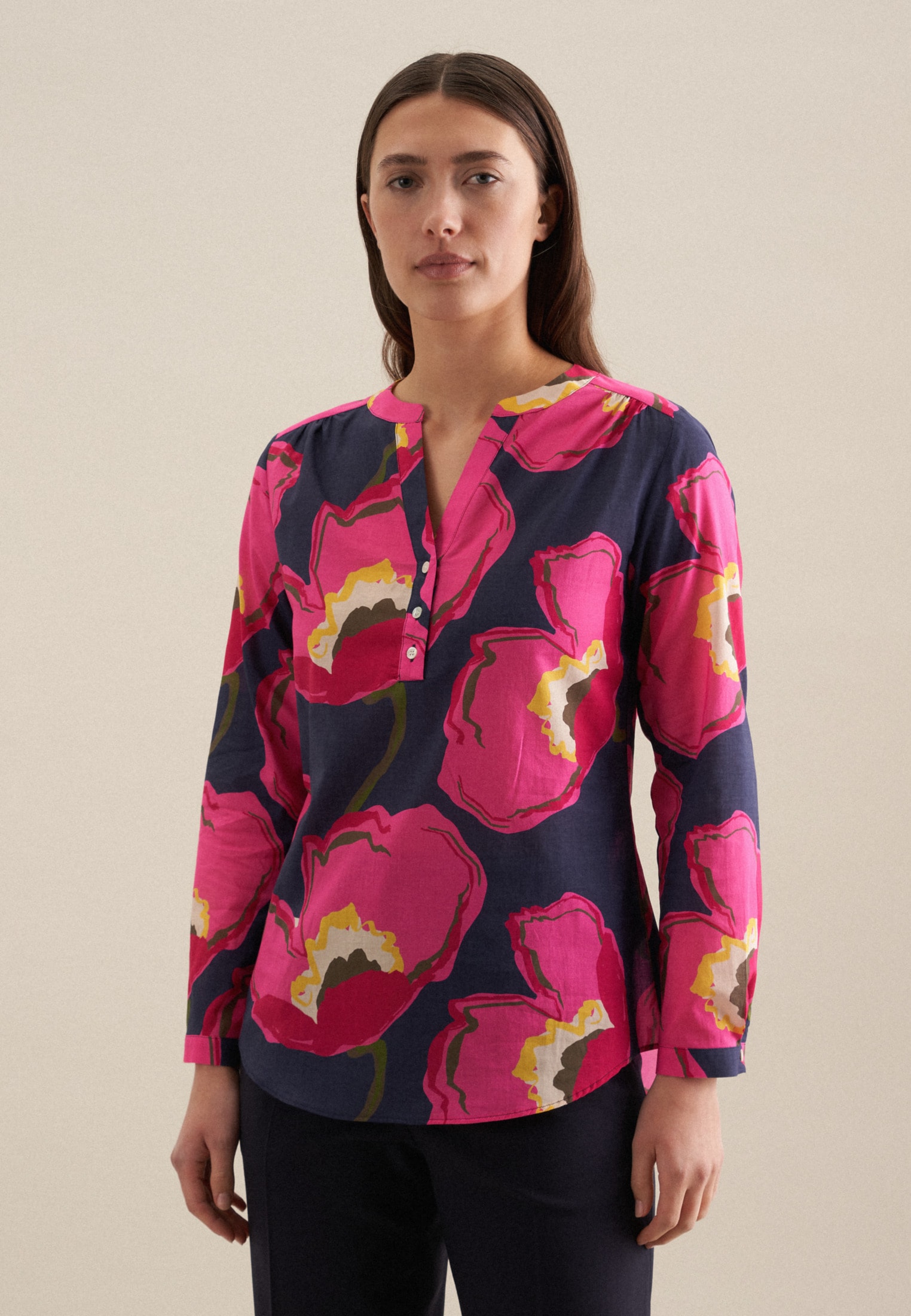 seidensticker Klassische Bluse »Schwarze Rose«, Tunika Floral seidensticker Klassische Bluse »Schwarze Rose«, Tunika Floral von seidensticker