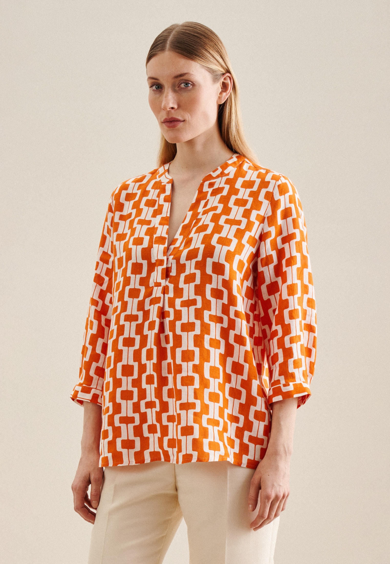 seidensticker Klassische Bluse »Schwarze Rose«, Tunika Kettenprint seidensticker Klassische Bluse »Schwarze Rose«, Tunika Kettenprint von seidensticker