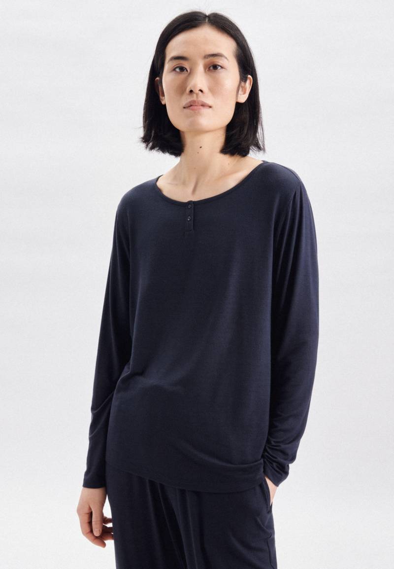 seidensticker Langarmshirt »Schwarze Rose«, Langarm Henley Uni von seidensticker