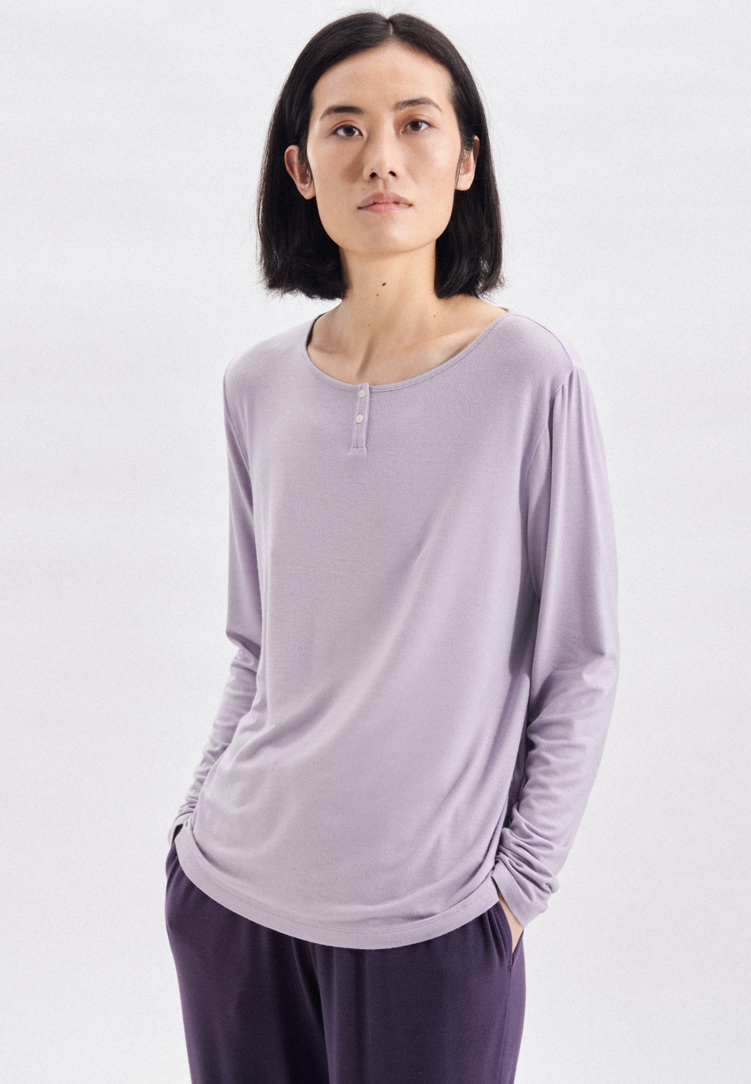 seidensticker Langarmshirt »Schwarze Rose«, Langarm Henley Uni seidensticker Langarmshirt »Schwarze Rose«, Langarm Henley Uni von seidensticker