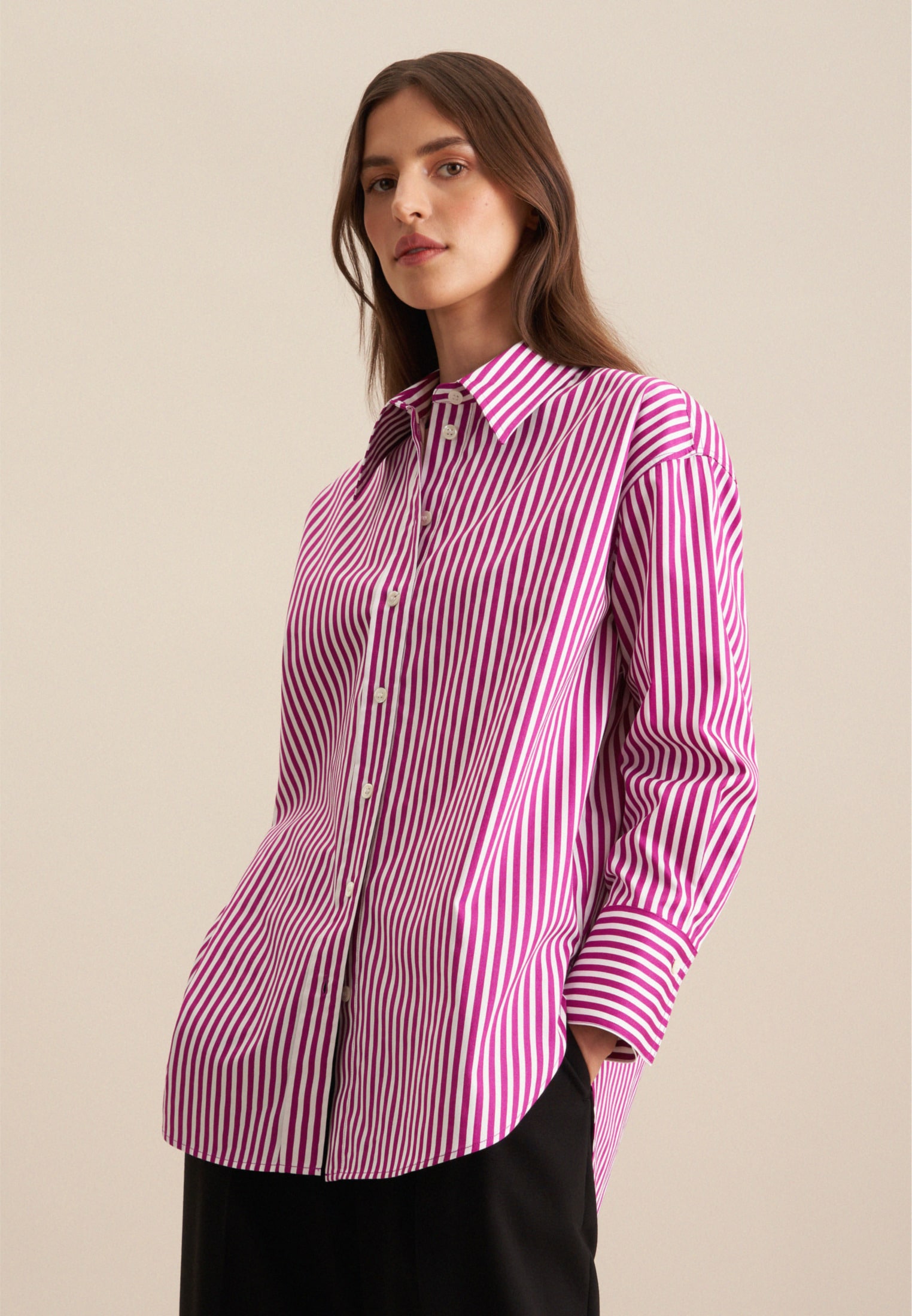 seidensticker Longbluse »Schwarze Rose«, Langarm Kragen Streifen seidensticker Longbluse »Schwarze Rose«, Langarm Kragen Streifen von seidensticker