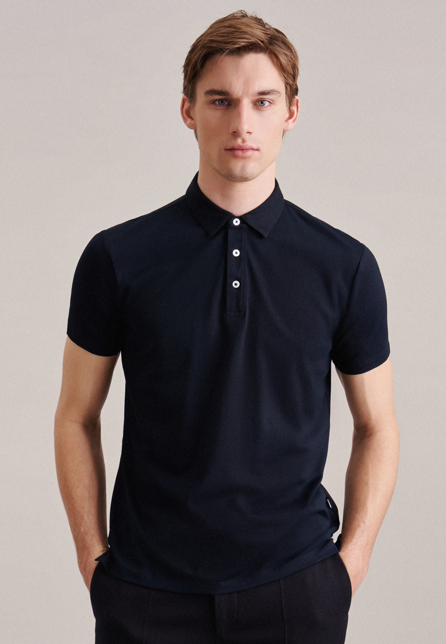 seidensticker Poloshirt »Shaped«, Kurzarm Kragen Uni seidensticker Poloshirt »Shaped«, Kurzarm Kragen Uni von seidensticker